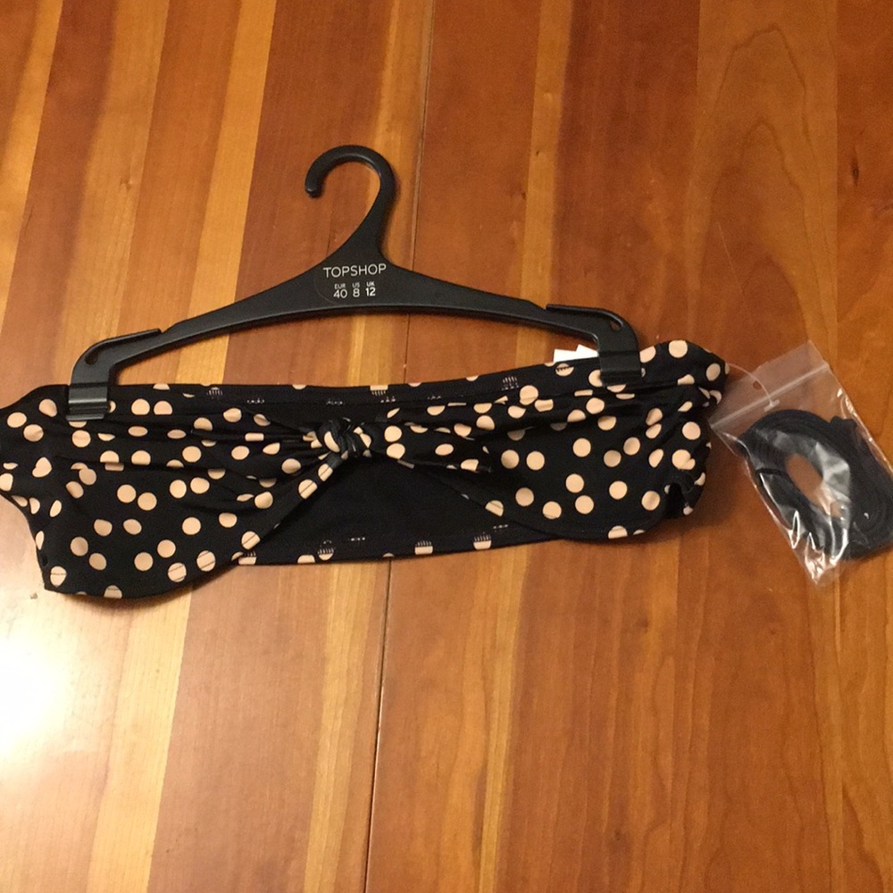 TOPSHOP Spot Bandeau Bikini Top